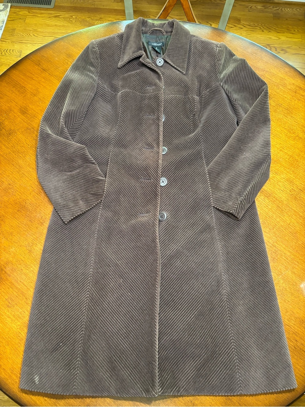 Willi Smith Brown Corduroy Trench Coat
